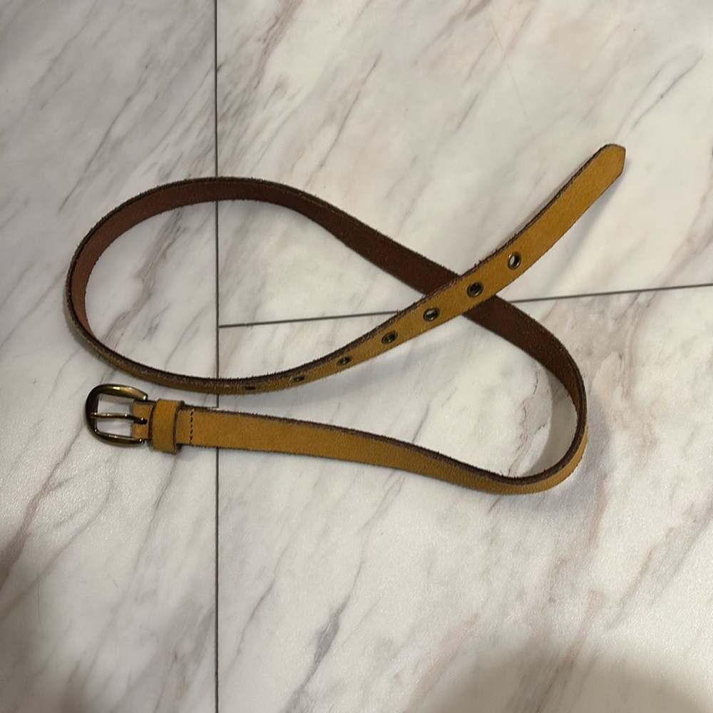 Mustard Yellow Suede AE Belt
